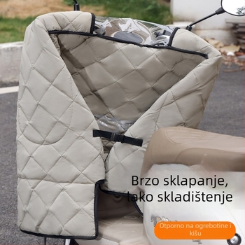 Cape-stil zaštitni navlaka za električna vozila s dvostrukom zaštitom nogu, puni omotač, Oxford platno, vodootporan i otporan na vjetar, zimska upotreba