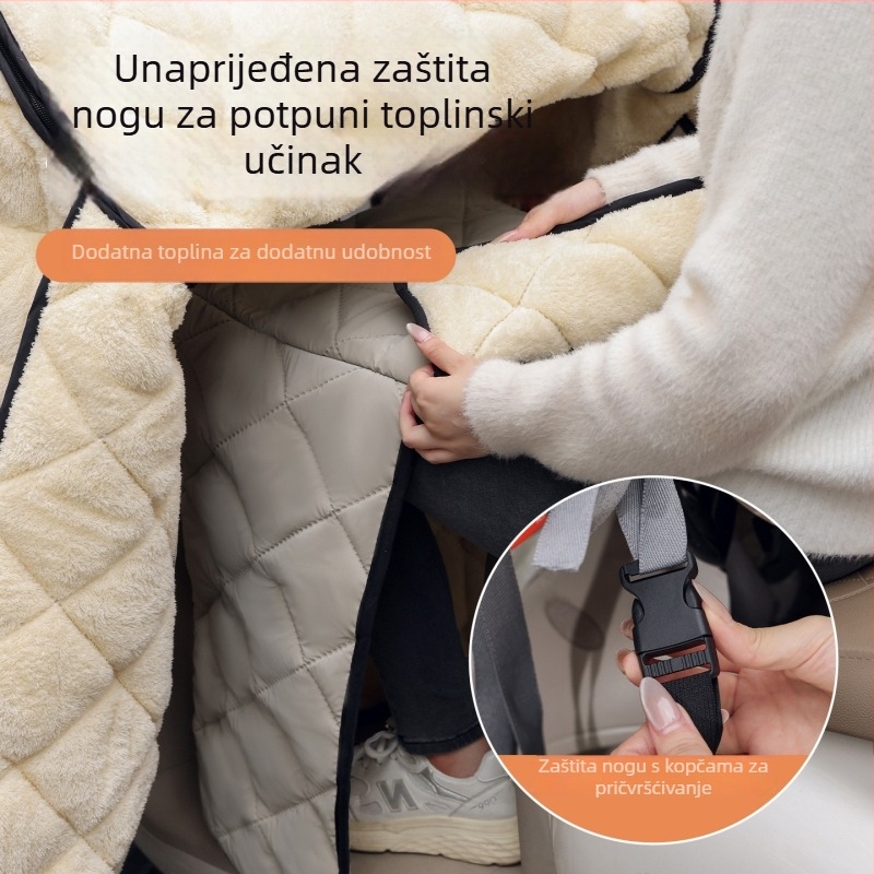 Cape-stil zaštitni navlaka za električna vozila s dvostrukom zaštitom nogu, puni omotač, Oxford platno, vodootporan i otporan na vjetar, zimska upotreba