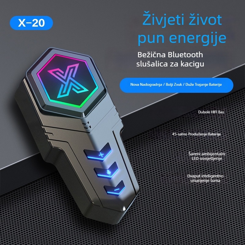 Bluetooth slušalica za kacigu motocikla F20Pro s interkomom za dva vozača i dijeljenjem glazbe