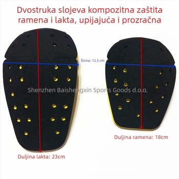 Motociklistička zaštitna oprema s memorijskom pjenom – 5-dijelni sklop s ugrađenim odvojivim sustavom, zaštita ramena, lakta i leđa