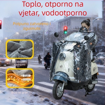 Potpuno zatvoren kapa otporna na vjetar za električna vozila, zimski grijač baterije, plastična konstrukcija