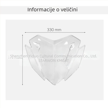 Sportski vjetrobran za motocikl — kompatibilan s Yamaha XMAX125/250/300; Materijal: PC; Stil: vjetrobran; Marka: Star Moon Knight