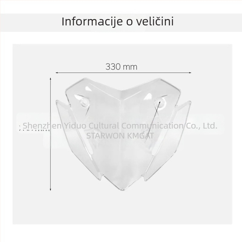 Sportski vjetrobran za motocikl — kompatibilan s Yamaha XMAX125/250/300; Materijal: PC; Stil: vjetrobran; Marka: Star Moon Knight