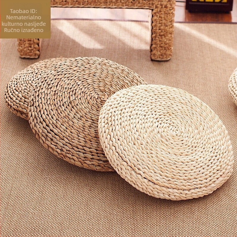 Ručni meditacijski jastuk od slame, za vanjsku upotrebu; podloga za sjedenje uz prozor i unutarnje zen-sjedanje.