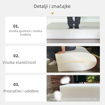 Jastuk za kauč od 50D visoko gustoće pjene, debeo i čvrst, mahagonijsko sjedalo za kut prozora s čvrstom drvenom bazom i mekrom navlakom