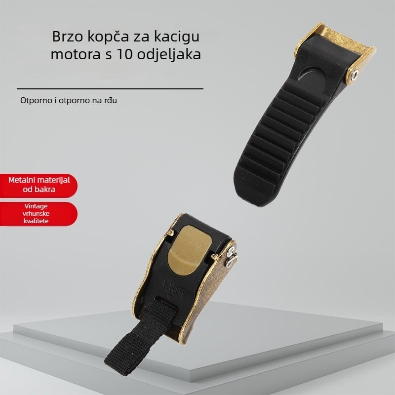 QB11 Brza kopča kacige, 10-položajna, bakreno premazana, univerzalna spona za remenicu