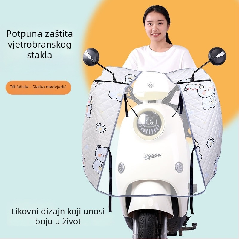 Univerzalna prednja zaštita od vjetra za električna vozila, zaštita za noge i ruke, cijele godine