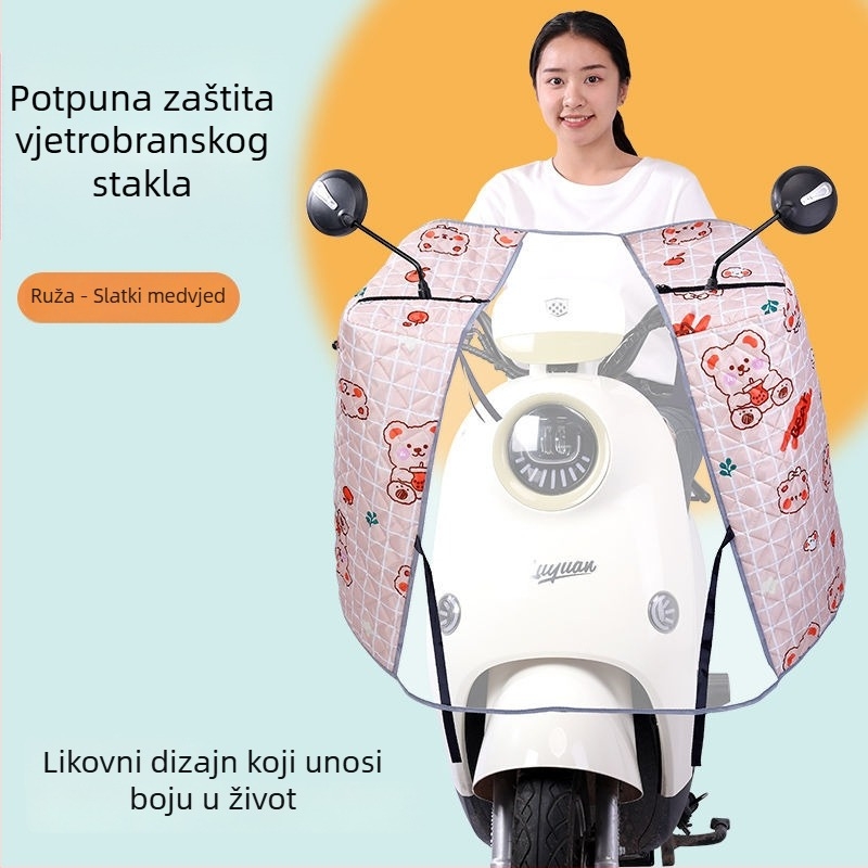 Univerzalna prednja zaštita od vjetra za električna vozila, zaštita za noge i ruke, cijele godine
