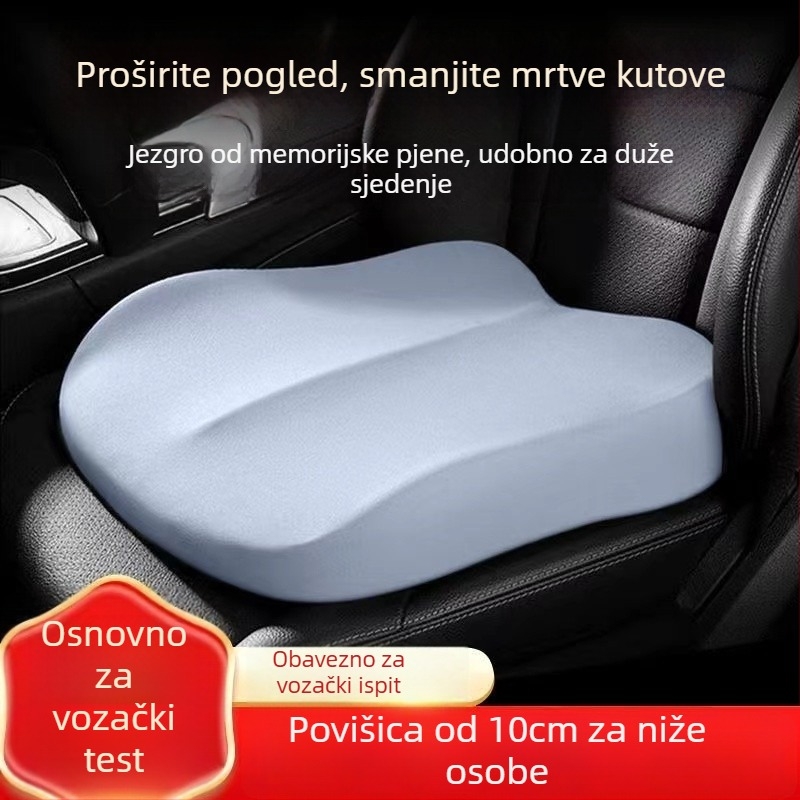 Auto jastučnica s potporom donjeg dijela leđa, sve sezone, uski struk, punilo od sintetičkih vlakana, booster jastuk za glavnog vozača