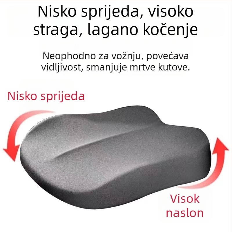 Auto jastučnica s potporom donjeg dijela leđa, sve sezone, uski struk, punilo od sintetičkih vlakana, booster jastuk za glavnog vozača
