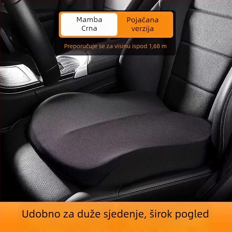 Auto jastučnica s potporom donjeg dijela leđa, sve sezone, uski struk, punilo od sintetičkih vlakana, booster jastuk za glavnog vozača