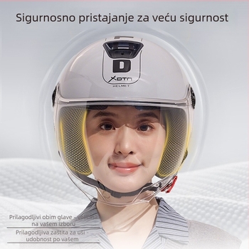 DTN 3/4 kaciga za električna vozila — ABS, uklonjiva podstava, vjetrovita za sve sezone, univerzalni prilagodba, 3C potvrda
