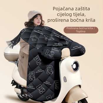 Zimsko pokrivalo protiv vjetra za električne motocikle, s fleecem