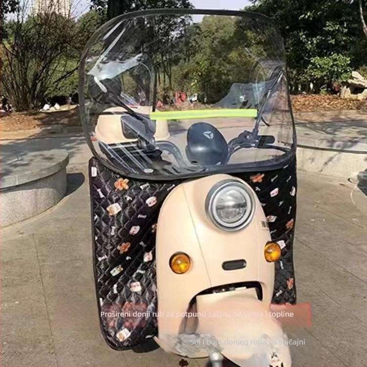 Prozirna produžena kišna zaštita za prednje staklo električnog motocikla, otporna na vjetar i za zimu