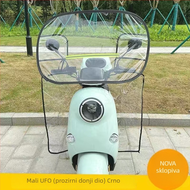 Prozirna produžena kišna zaštita za prednje staklo električnog motocikla, otporna na vjetar i za zimu