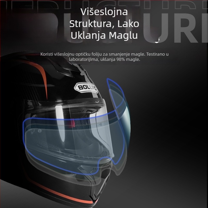 Film vizira kacige – Plošno ogledalo, Materijal PC, Model TKFWP, Unisex