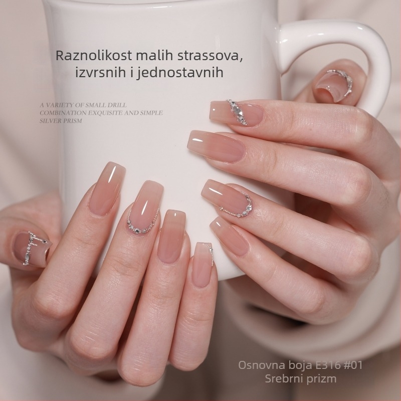Materijali za nokte s nepravilnim kristalima: paket mini kristala, metalne perle i kristali s plosnim dnom; svijetleći kristali, iridizirajući završetak; Materijali: metal, kristali, staklo
