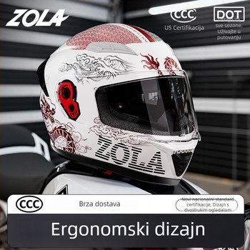 3C certificirana električna kaciga za motocikle za muškarce i žene, topla zimi, kaciga s punim licem za sve sezone