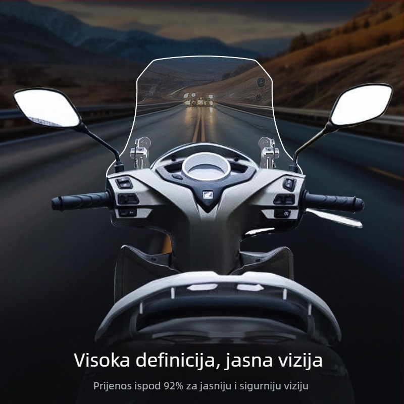 Vjetrobran za motocikl Wuyang Honda LD125 – PMMA, prilagodljiv, ne-reflektirajući