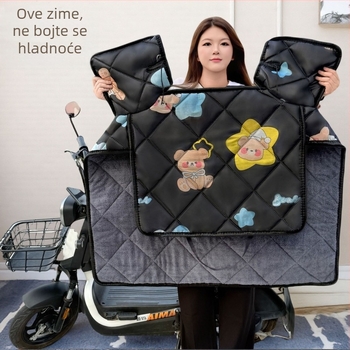 Vjetrootpornost deka za električne motocikle sa zimskom podstavom, Oxford tkanina, vodootporna, topla, moguć ispis logotipa