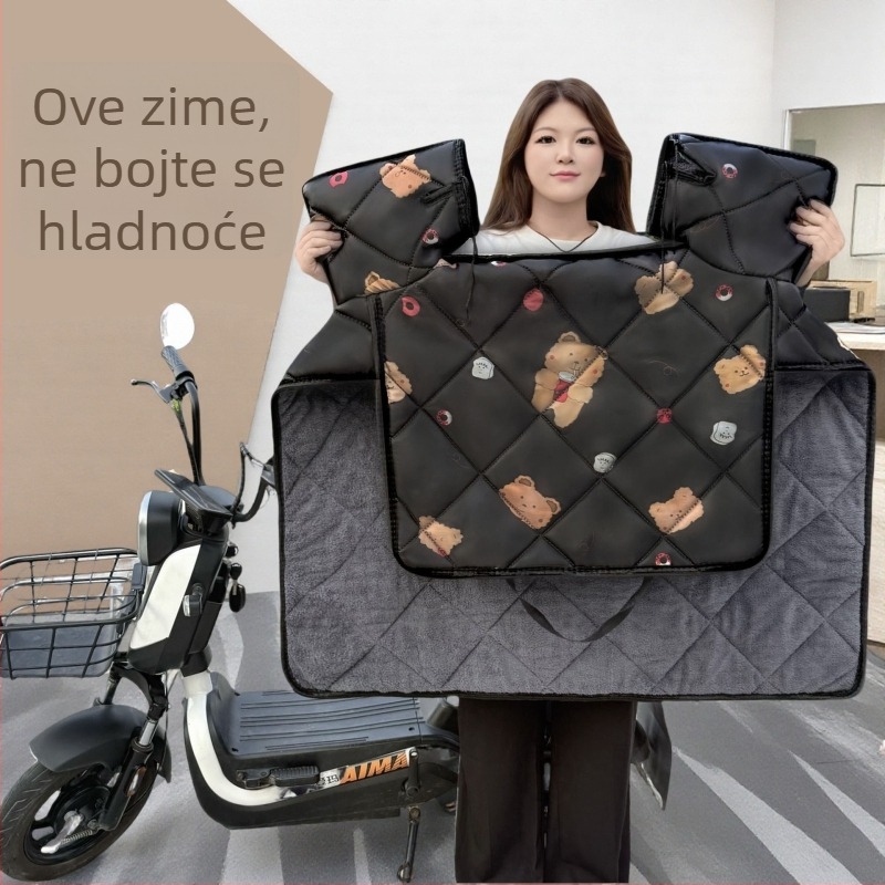 Vjetrootpornost deka za električne motocikle sa zimskom podstavom, Oxford tkanina, vodootporna, topla, moguć ispis logotipa