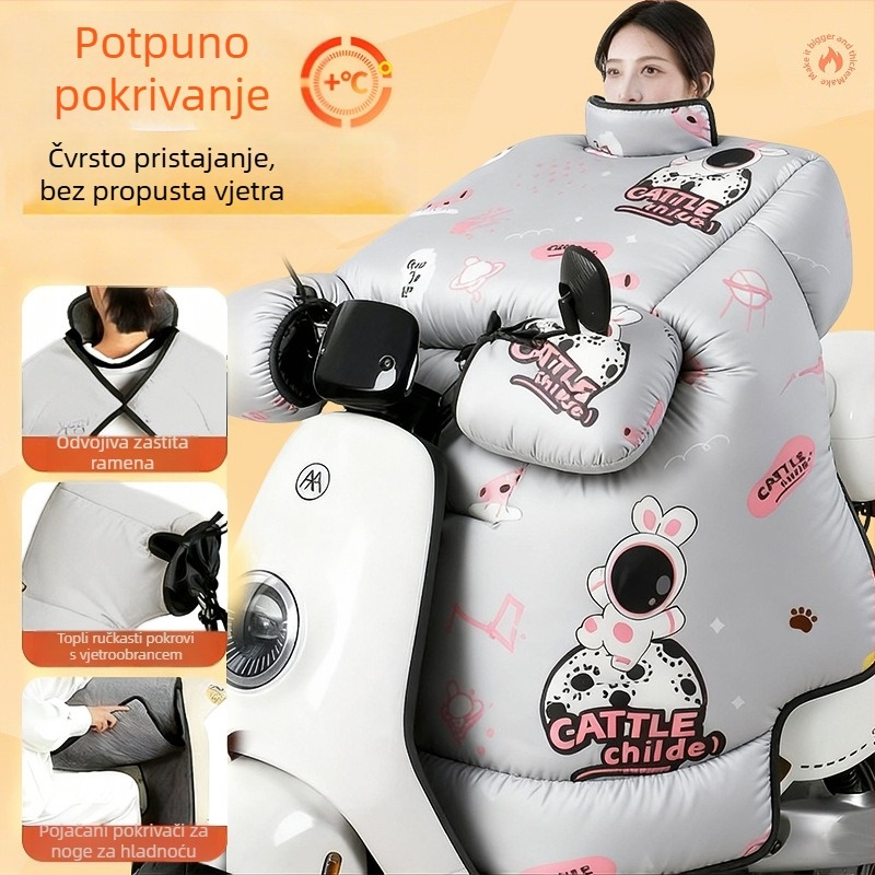 Pokrov za vjetrobran električnih vozila – zimsko poboljšanje s širokim bočnim krilima, integriranom zaštitom vrata, ramena i nogu, vodootporni poliester