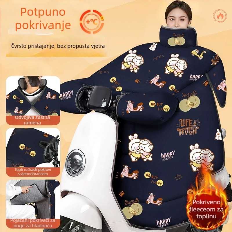 Pokrov za vjetrobran električnih vozila – zimsko poboljšanje s širokim bočnim krilima, integriranom zaštitom vrata, ramena i nogu, vodootporni poliester