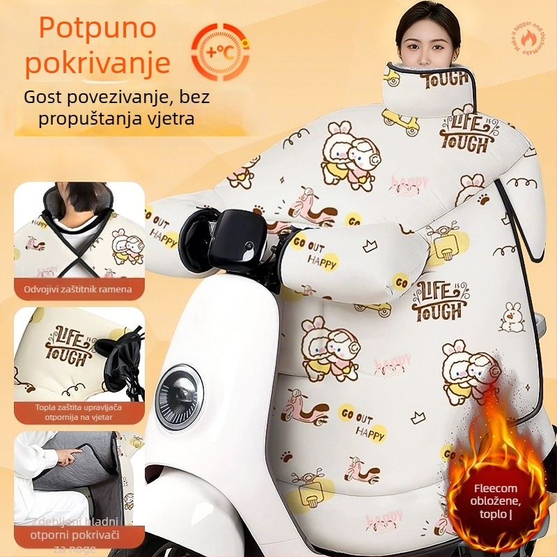Pokrov za vjetrobran električnih vozila – zimsko poboljšanje s širokim bočnim krilima, integriranom zaštitom vrata, ramena i nogu, vodootporni poliester