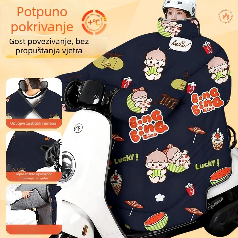 Pokrov za vjetrobran električnih vozila – zimsko poboljšanje s širokim bočnim krilima, integriranom zaštitom vrata, ramena i nogu, vodootporni poliester