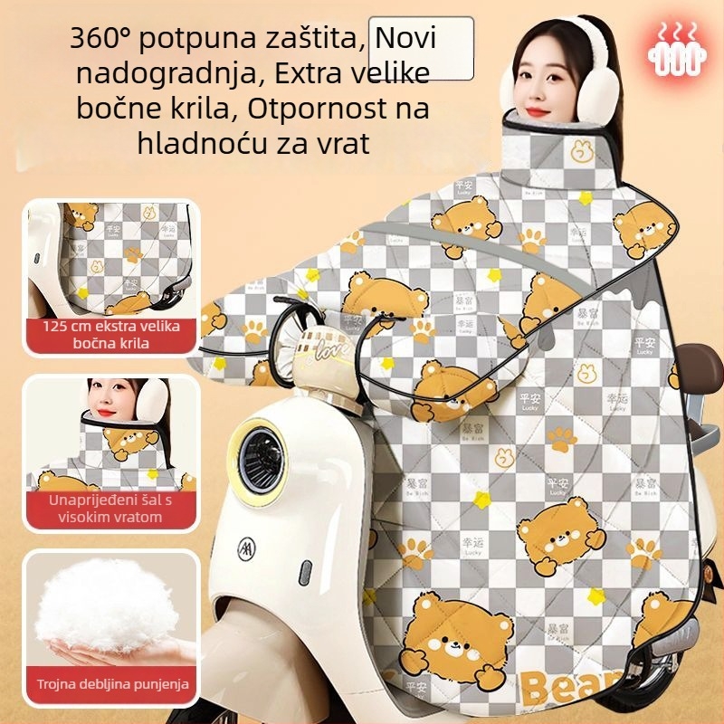 Vjetrozaštitni prekrivač za električna vozila, s fleece podstavom, zimska deka, vodootporna; PVC materijal; jednodjelny dizajn; marka Yuda