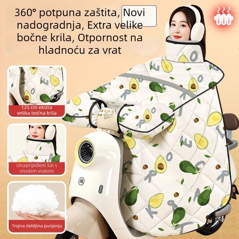 Vjetrozaštitni prekrivač za električna vozila, s fleece podstavom, zimska deka, vodootporna; PVC materijal; jednodjelny dizajn; marka Yuda