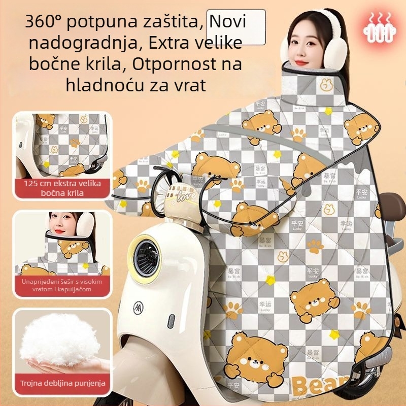 Vjetrozaštitni prekrivač za električna vozila, s fleece podstavom, zimska deka, vodootporna; PVC materijal; jednodjelny dizajn; marka Yuda