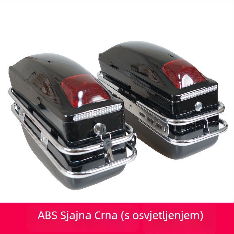 K6 bočna kutija za motocikl — modularan sustav s dvije ili tri kutije, ABS bočna viseća kutija sa svjetlom