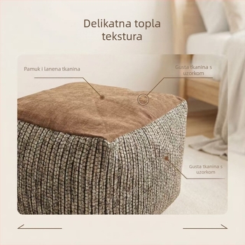 Teksturirani futon madrac s EPP punjenjem, 100% pamuk, uklonjivo i perivo, minimalističkog stila, za dnevni boravak, spavaću sobu i radni prostor