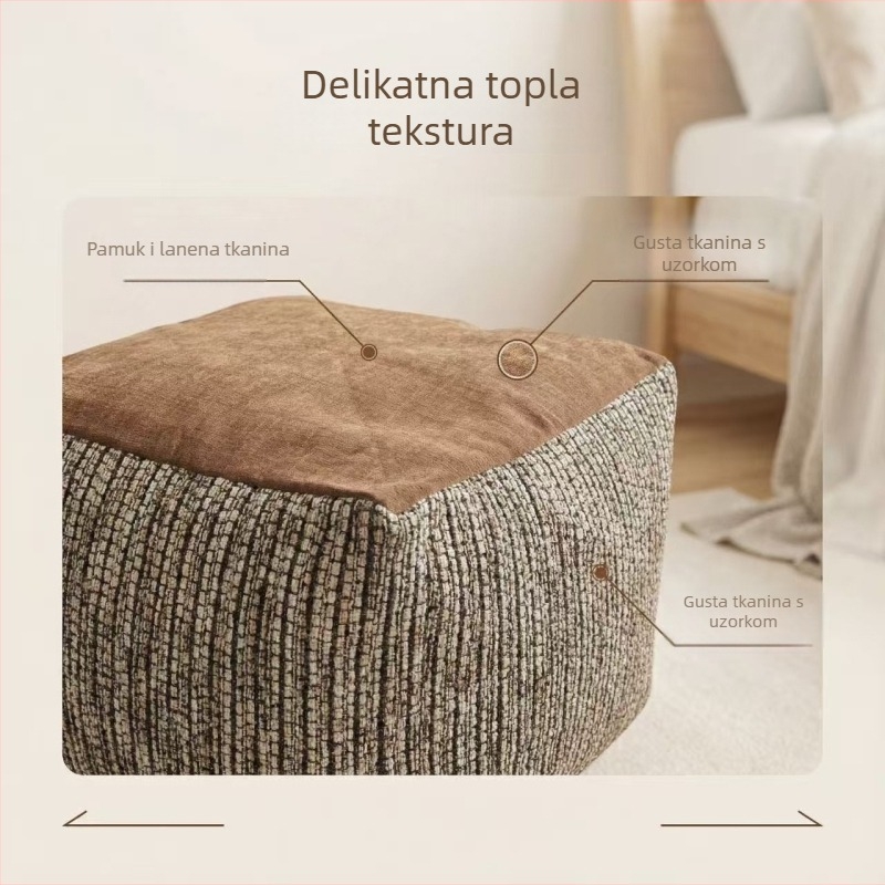 Teksturirani futon madrac s EPP punjenjem, 100% pamuk, uklonjivo i perivo, minimalističkog stila, za dnevni boravak, spavaću sobu i radni prostor