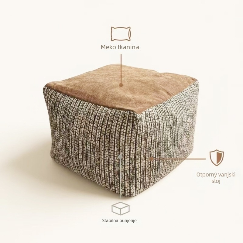 Teksturirani futon madrac s EPP punjenjem, 100% pamuk, uklonjivo i perivo, minimalističkog stila, za dnevni boravak, spavaću sobu i radni prostor