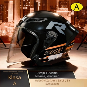 RNG BY-705 ABS kaciga za motor, 3/4 stil, 3C potvrđena GB811-2022A, za odrasle