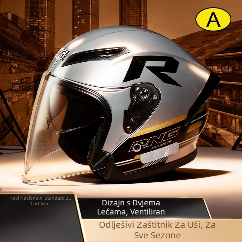 RNG BY-705 ABS kaciga za motor, 3/4 stil, 3C potvrđena GB811-2022A, za odrasle