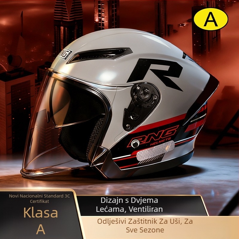 RNG BY-705 ABS kaciga za motor, 3/4 stil, 3C potvrđena GB811-2022A, za odrasle