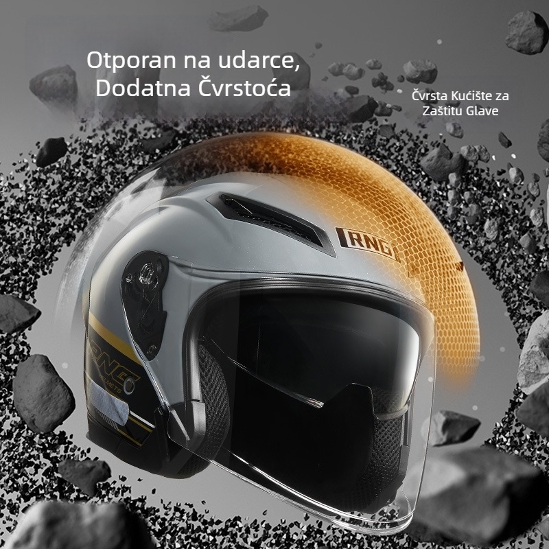 RNG BY-705 ABS kaciga za motor, 3/4 stil, 3C potvrđena GB811-2022A, za odrasle