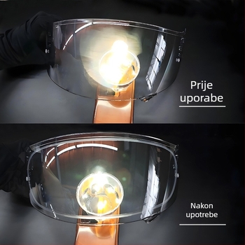 Naljepnica protiv zamagljivanja za kacigu motociklističku s punim licem (model: Shark anti-fog patch; namjena: protiv zamagljivanja; kompatibilnost: kacige Shark)