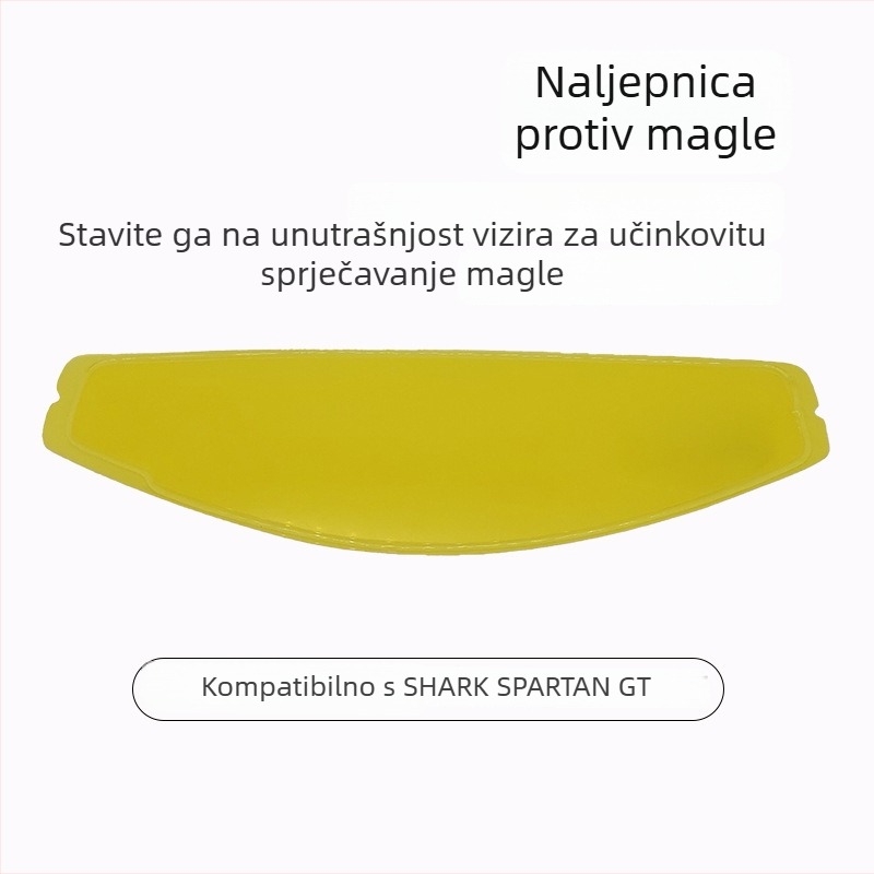 Naljepnica protiv zamagljivanja za kacigu motociklističku s punim licem (model: Shark anti-fog patch; namjena: protiv zamagljivanja; kompatibilnost: kacige Shark)
