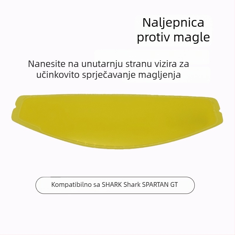 Naljepnica protiv zamagljivanja za kacigu motociklističku s punim licem (model: Shark anti-fog patch; namjena: protiv zamagljivanja; kompatibilnost: kacige Shark)