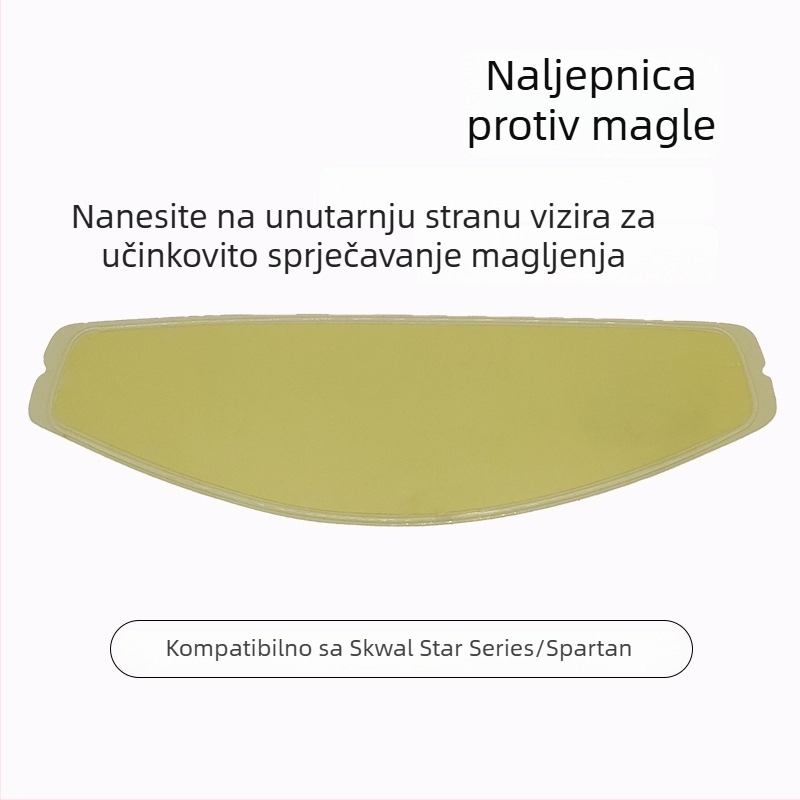 Naljepnica protiv zamagljivanja za kacigu motociklističku s punim licem (model: Shark anti-fog patch; namjena: protiv zamagljivanja; kompatibilnost: kacige Shark)