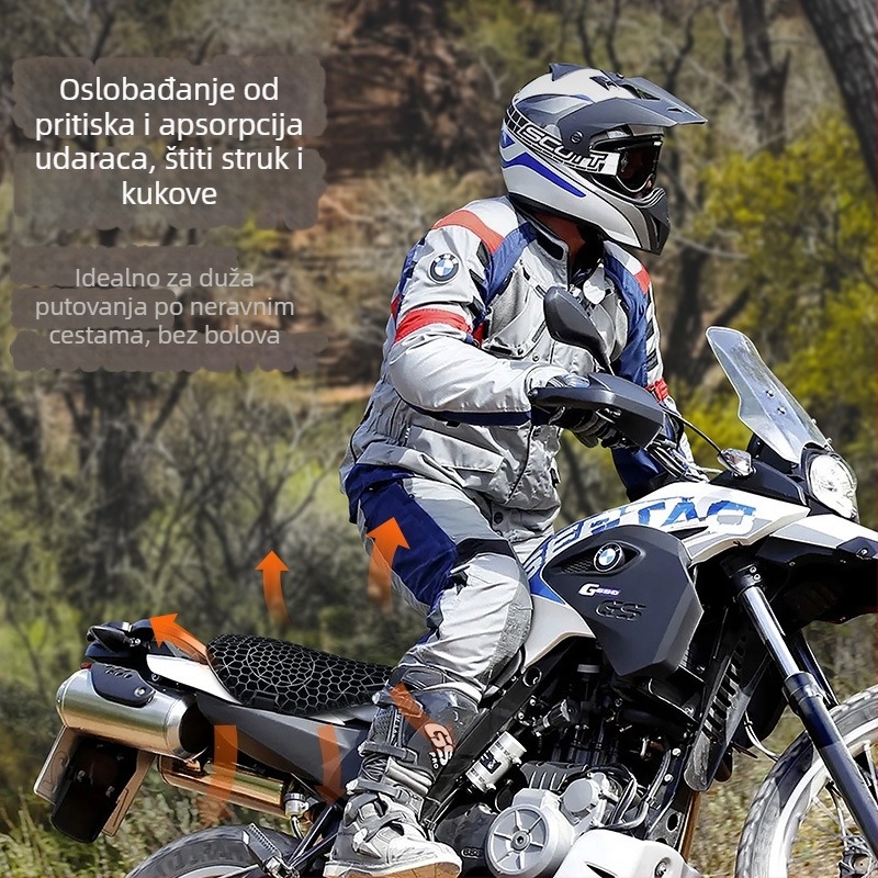 Sjedalo za motocikl s uzorkom ćelija poput pčelinjih saća, TPE materijal, marka Youtai, amortizirajuće, za sve sezone, prozračno