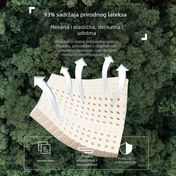 Latex jastuk za sjedenje za ured, školu i učenike – debeo, prozračan, udoban za dugo sjedenje, elastičan za auto sjedalo