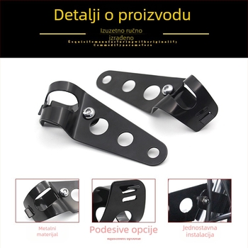 Držač prednjeg svjetla za motocikl od aluminijske legure, s dva otvora