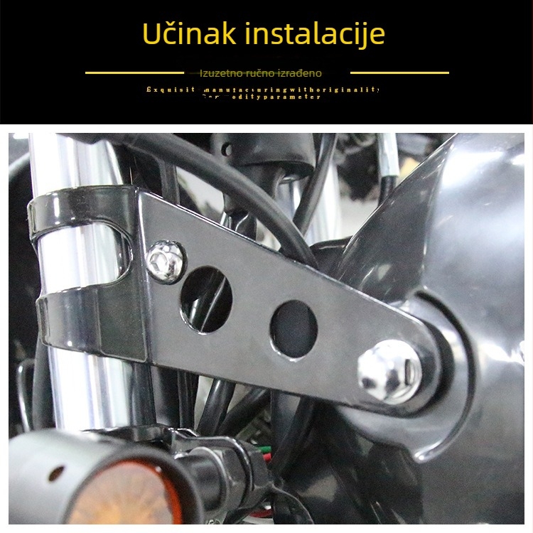 Držač prednjeg svjetla za motocikl od aluminijske legure, s dva otvora