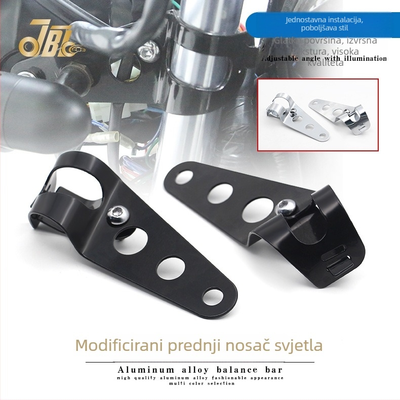 Držač prednjeg svjetla za motocikl od aluminijske legure, s dva otvora