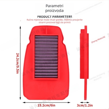 Visoko propusni zračni filter za motocikle SRL115/R15 V3/YZF-R155 – plastični, JS brend